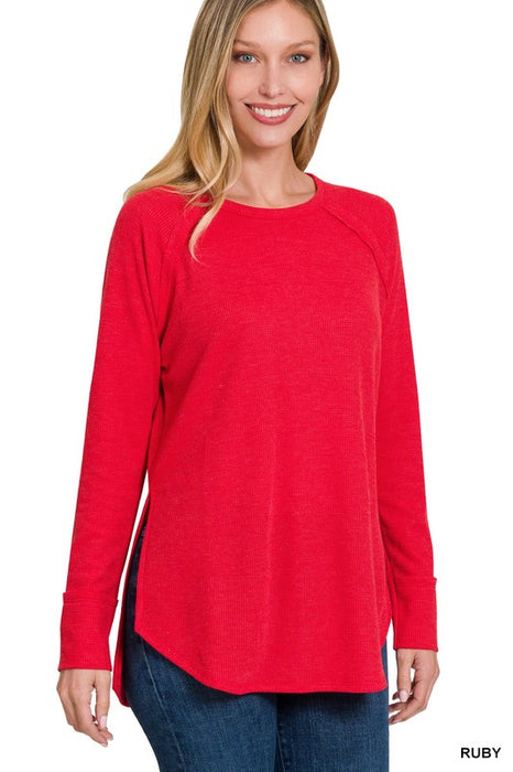 MELAGE BABY WAFFLE LONG SLEEVE TOP