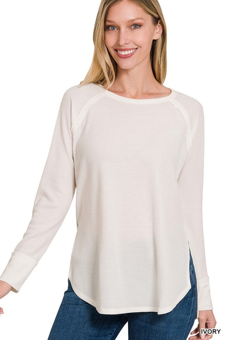 MELAGE BABY WAFFLE LONG SLEEVE TOP