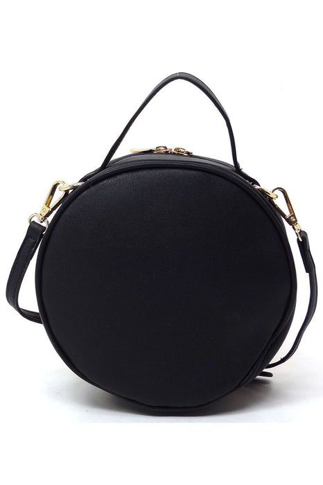 Fashion 3D Flower Round Crossbody Bag