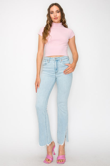 HIGH  RISE BOOT CUT JEANS