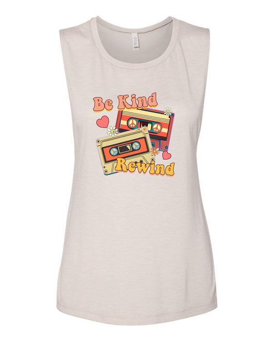 Be Kind Rewind Graphic Print Muscle Tank