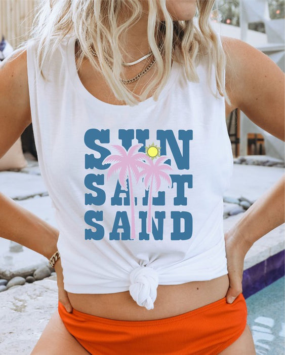 Sun Salt Sand Graphic Muscle Tank