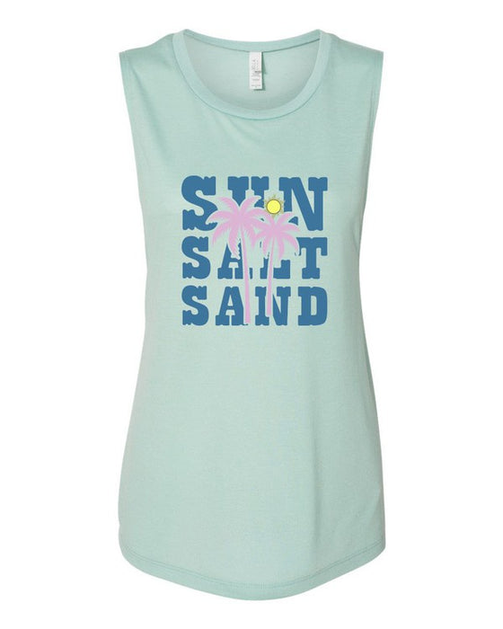 Sun Salt Sand Graphic Muscle Tank