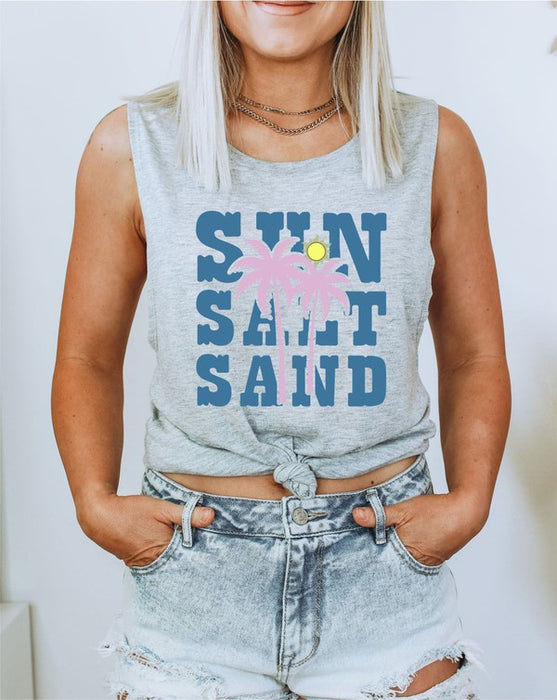 Sun Salt Sand Graphic Muscle Tank