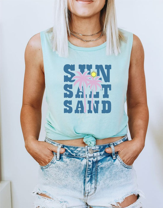 Sun Salt Sand Graphic Muscle Tank