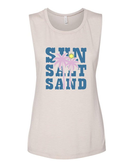 Sun Salt Sand Graphic Muscle Tank