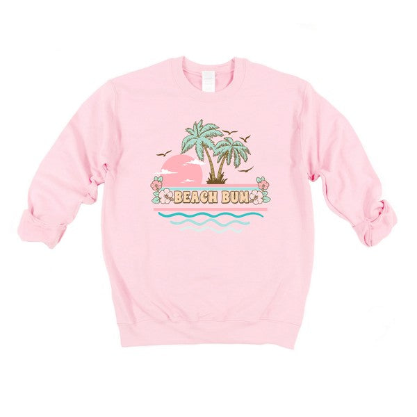 Beach Bum Stripes Graphic Sweatshirt