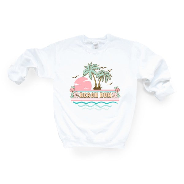 Beach Bum Stripes Graphic Sweatshirt