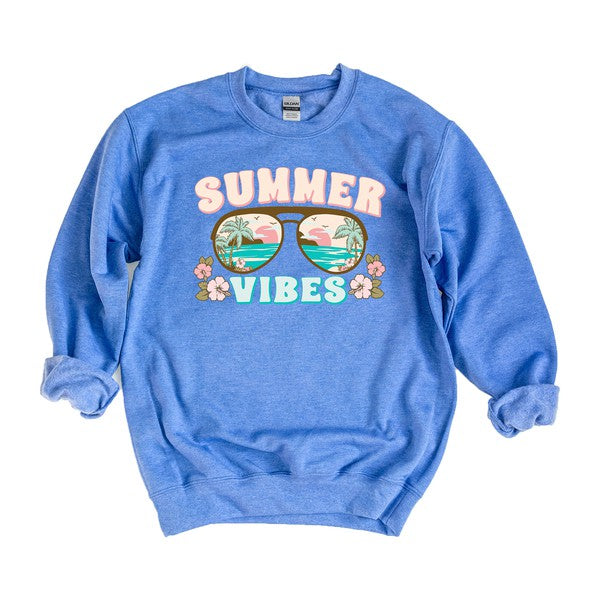 Summer Vibes Beach Graphic Sweatshirt