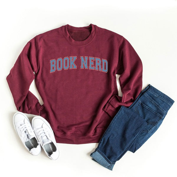 Varsity Book Nerd Graphic Sweatshirt