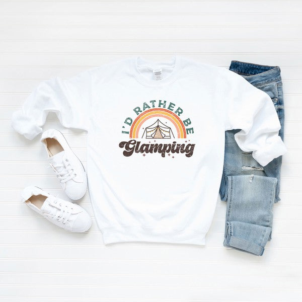 I'd Rather Be Glamping Graphic Sweatshirt