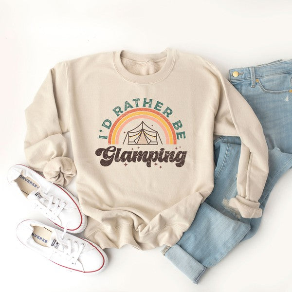 I'd Rather Be Glamping Graphic Sweatshirt