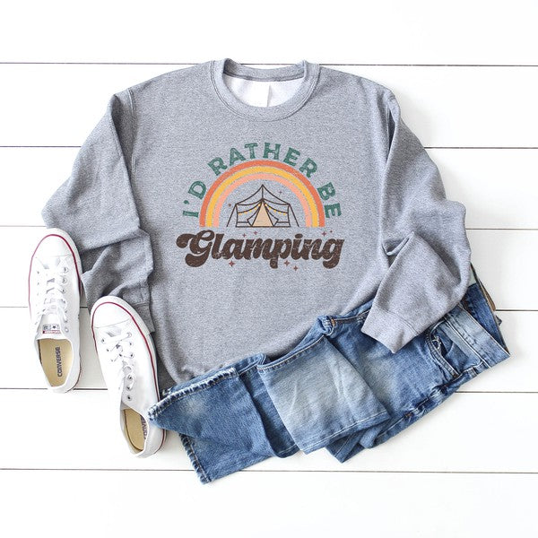 I'd Rather Be Glamping Graphic Sweatshirt