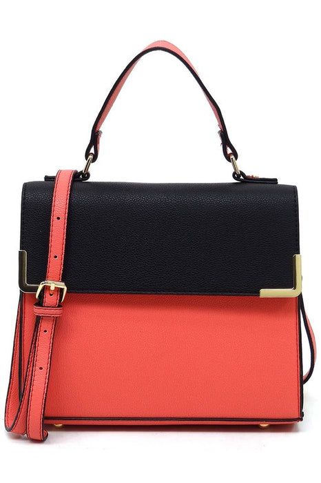 Colorblock Top Handle Satchel