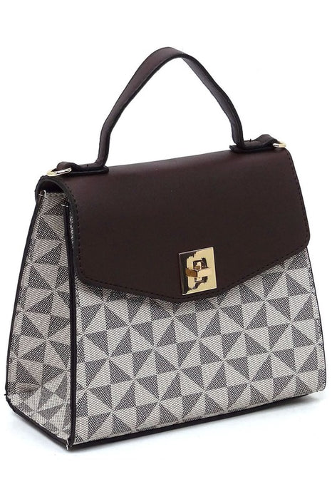 PM Monogram Twist Lock Flap Satchel