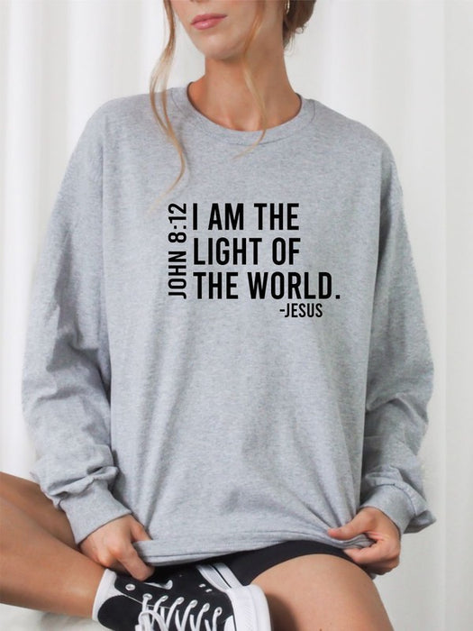 I AM THE LIGHT OF THE WORLD Graphic Sweatshirt