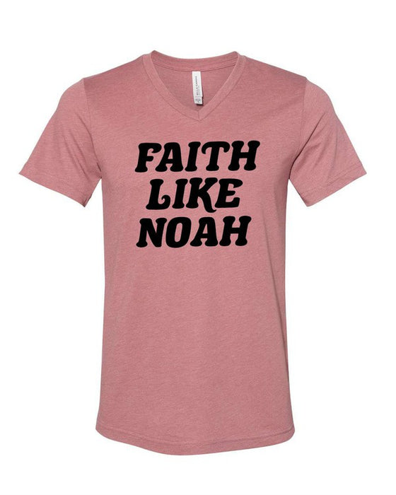 Faith Like Noah Graphic V Neck Softstyle Tee