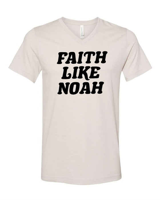 Faith Like Noah Graphic V Neck Softstyle Tee