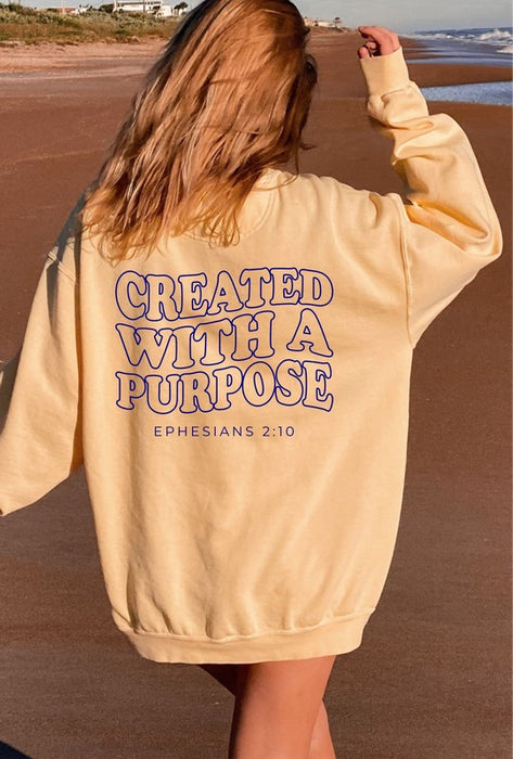 Created With Purpose Comfort Color Sweatshirt