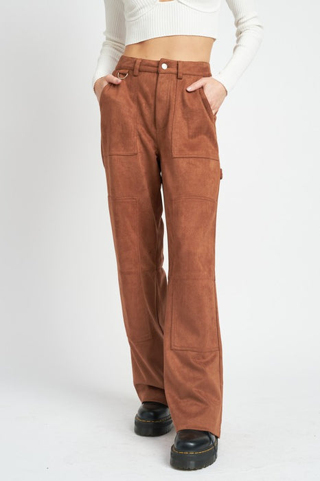 RELAXED FIT STRAIGHT LEG PANTS