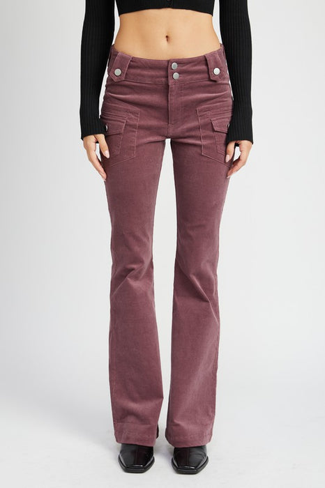 LOW RISE PANTS WITH BELL BOTTOM