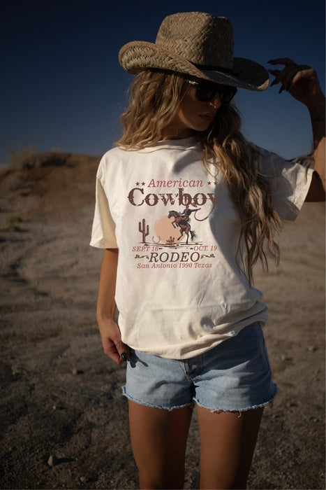 American Cowboy Rodeo 1990 Graphic Tee