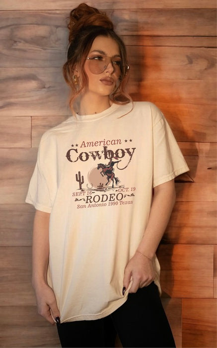 American Cowboy Rodeo 1990 Graphic Tee