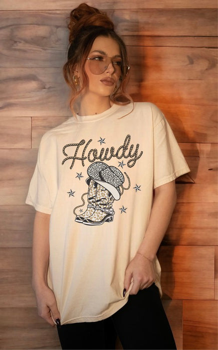 Howdy with Boots Graphic Tee