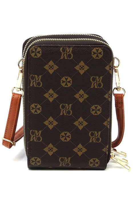 Monogrammed Crossbody Bag Cell Phone Purse