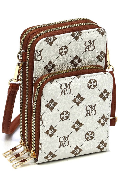 Monogrammed Crossbody Bag Cell Phone Purse