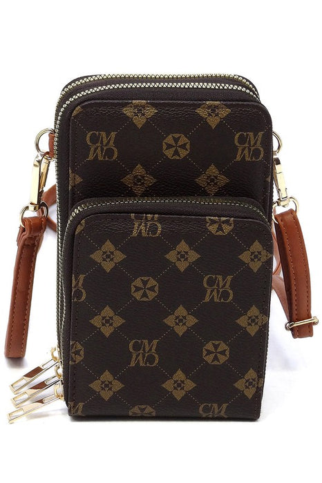 Monogrammed Crossbody Bag Cell Phone Purse