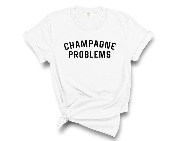 Champagne Problems Graphic Crew Neck Tee