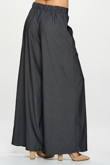 Tencel Straight Leg Pants with Side Pockets