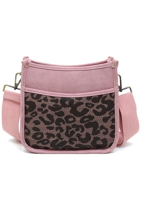 Leopard Colorblock Hobo Crossbody Bag