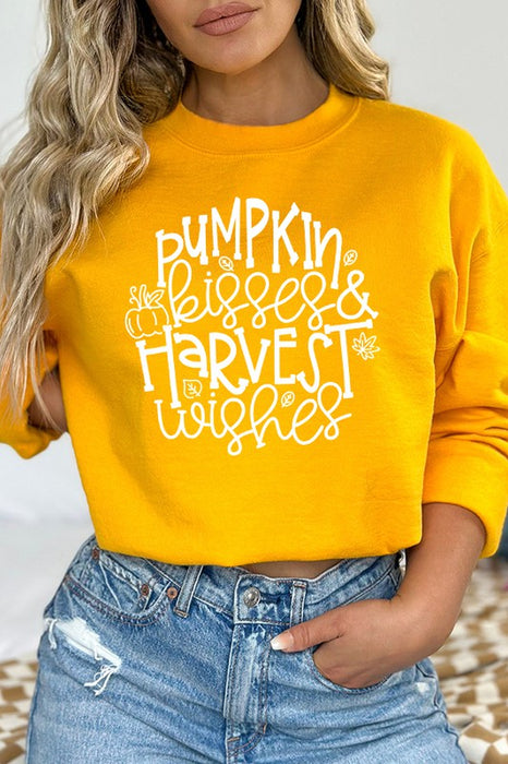 Pumpkin Kisses Harvest Wishes Sweatshirt