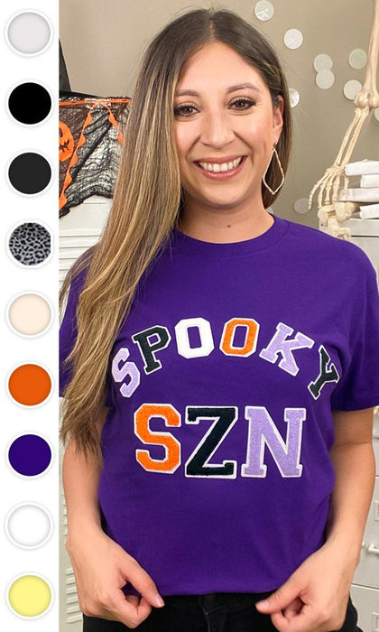 Soft Ideal Chenille Spooky SZN Graphic T-Shirt
