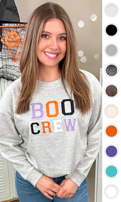 Soft Ideal Chenille Boo Crew Graphic Sweatshirt