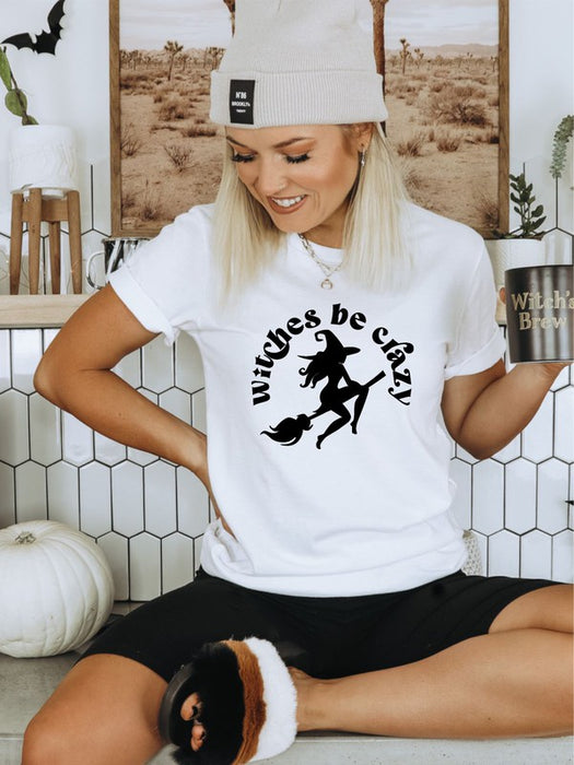 Witches Be Crazy Crewneck Tee