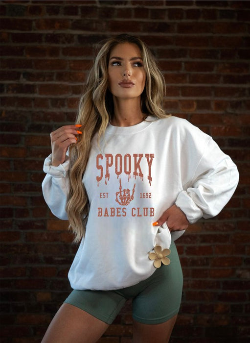 Spooky Babes Club EST 1692 Crew Sweatshirt