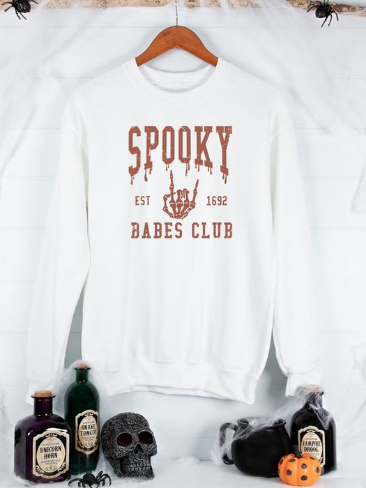 Spooky Babes Club EST 1692 Crew Sweatshirt