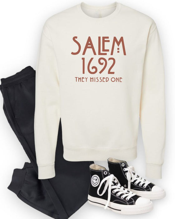 Salem 1692 They Missed One Crew Sweatshirt