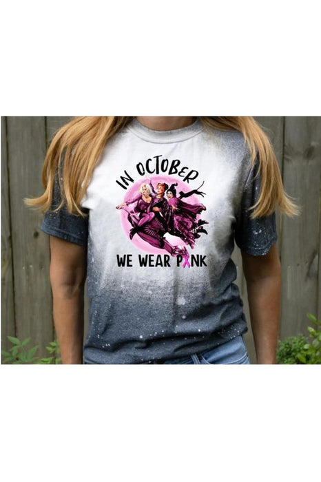 In October We Wear Pink Hocus Pocus graphic Tee