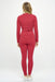 2 Piece Ribbed Seamless Long Sleeve Zip Jacket set - E2G World