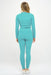 2 Piece Ribbed Seamless Long Sleeve Zip Jacket set - E2G World