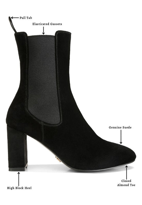 Gaven Suede High Ankle Chelsea Boots