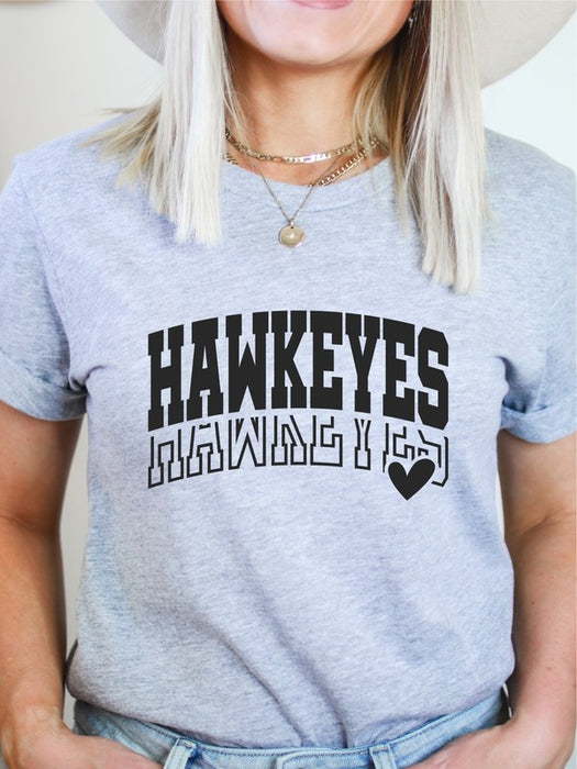 Hawkeyes Heart Boutique Style Tee