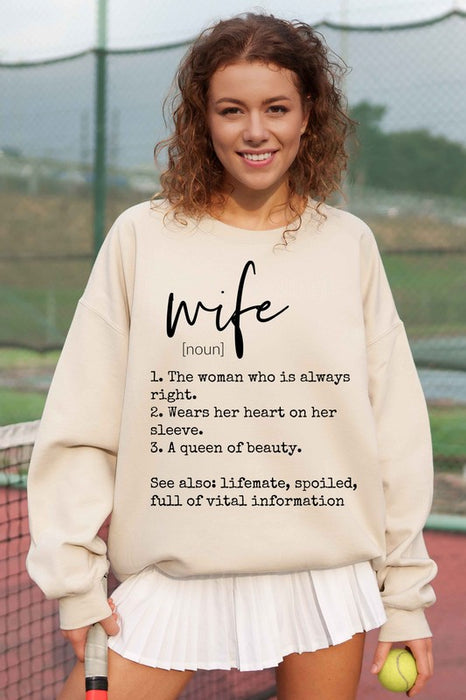 DEFINITION OF A WIFE OVERSIZED GRAPHIC SWEATSHIRT