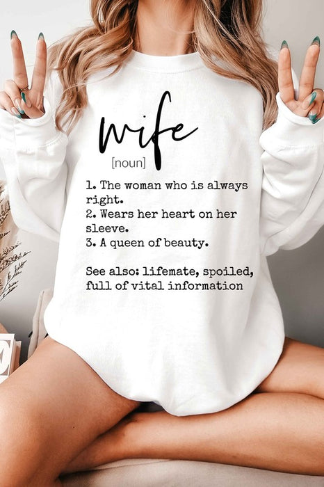 DEFINITION OF A WIFE OVERSIZED GRAPHIC SWEATSHIRT