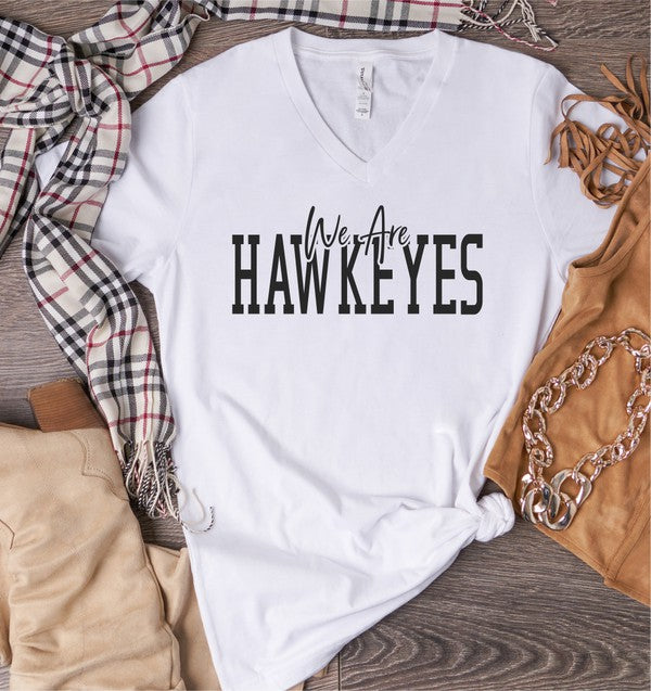 We Are Hawkeyes V-Neck Boutique Style Tee