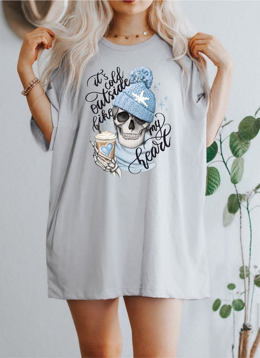 Blue - It's Cold Outside Like My Heart Graphic Tee